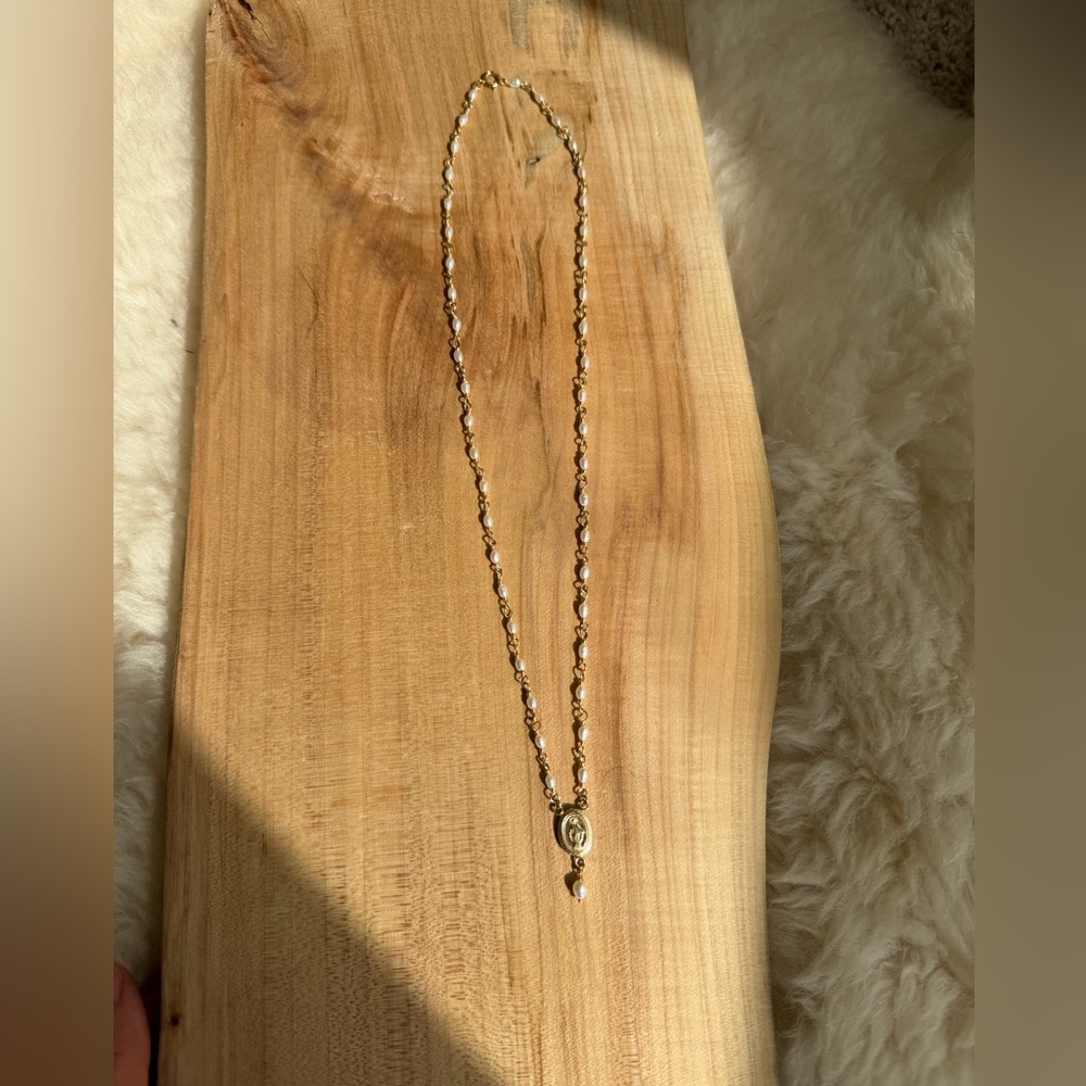 18” Goldfill + Pearl Mary Mala